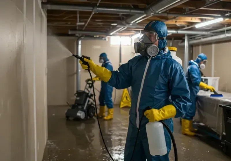 Basement Sanitization and Antimicrobial Treatment process in San Bernardino County, CA